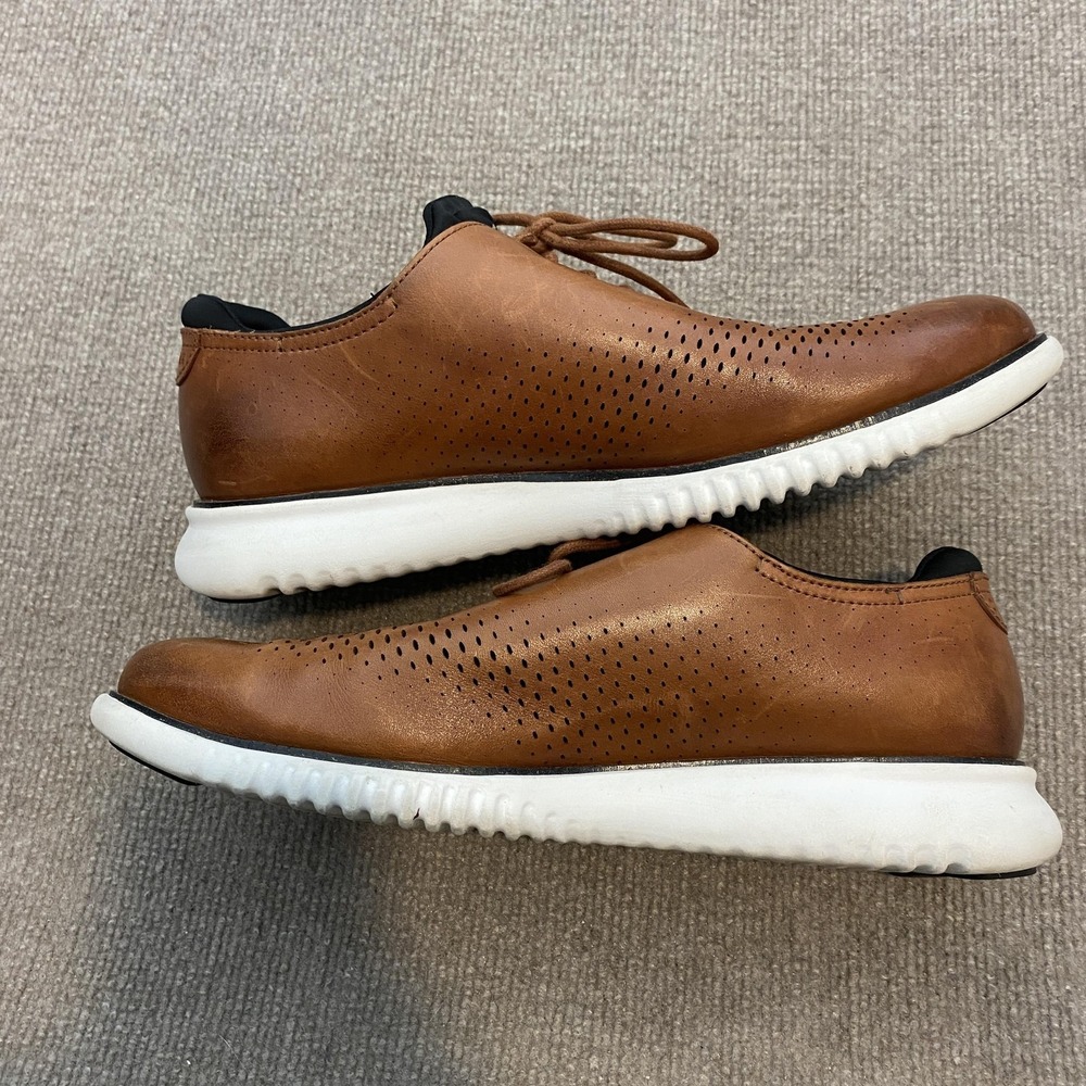 Cole Haan Grand.OS Shoes Mens Size 10 Brown Leather Casual Sneakers C27879 - Picture 3 of 12